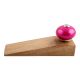 Neon Pink Round Ceramic Wooden Door Stopper